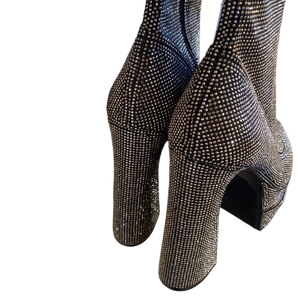 NWOT STEVE MADDEN Sultry Boot in Black Rhinestone, size 8 - Picture 12 of 16